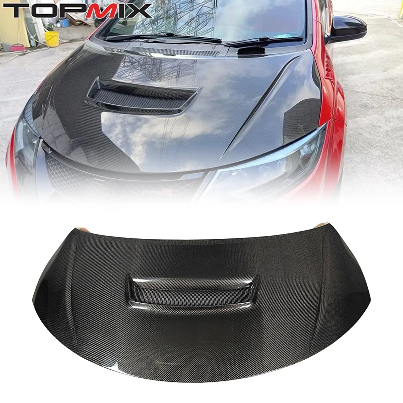 

For Honda Civic Type-R FK2 WCR-Style Carbon Fiber Front Engine Hood (Replacement Auto Part)