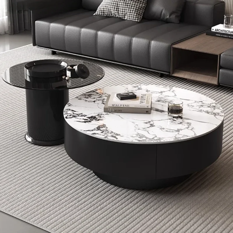 

Italian Aesthetic Modern Coffee Tables Luxury Design Black Center Coffee Table Space Saving Stolik Kawowy Salon Home Furniture