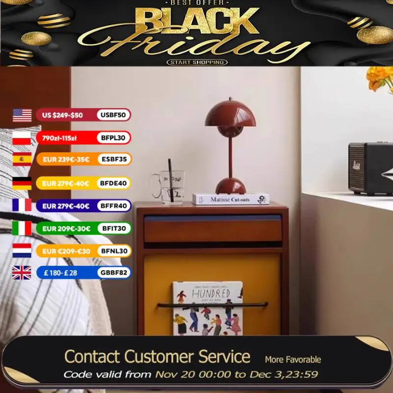 

Decorations Oak Bedside Table Aesthetic Vintage Minimalist Modern Bedside Table Cabinet Storage Mesitas De Noche Furniture