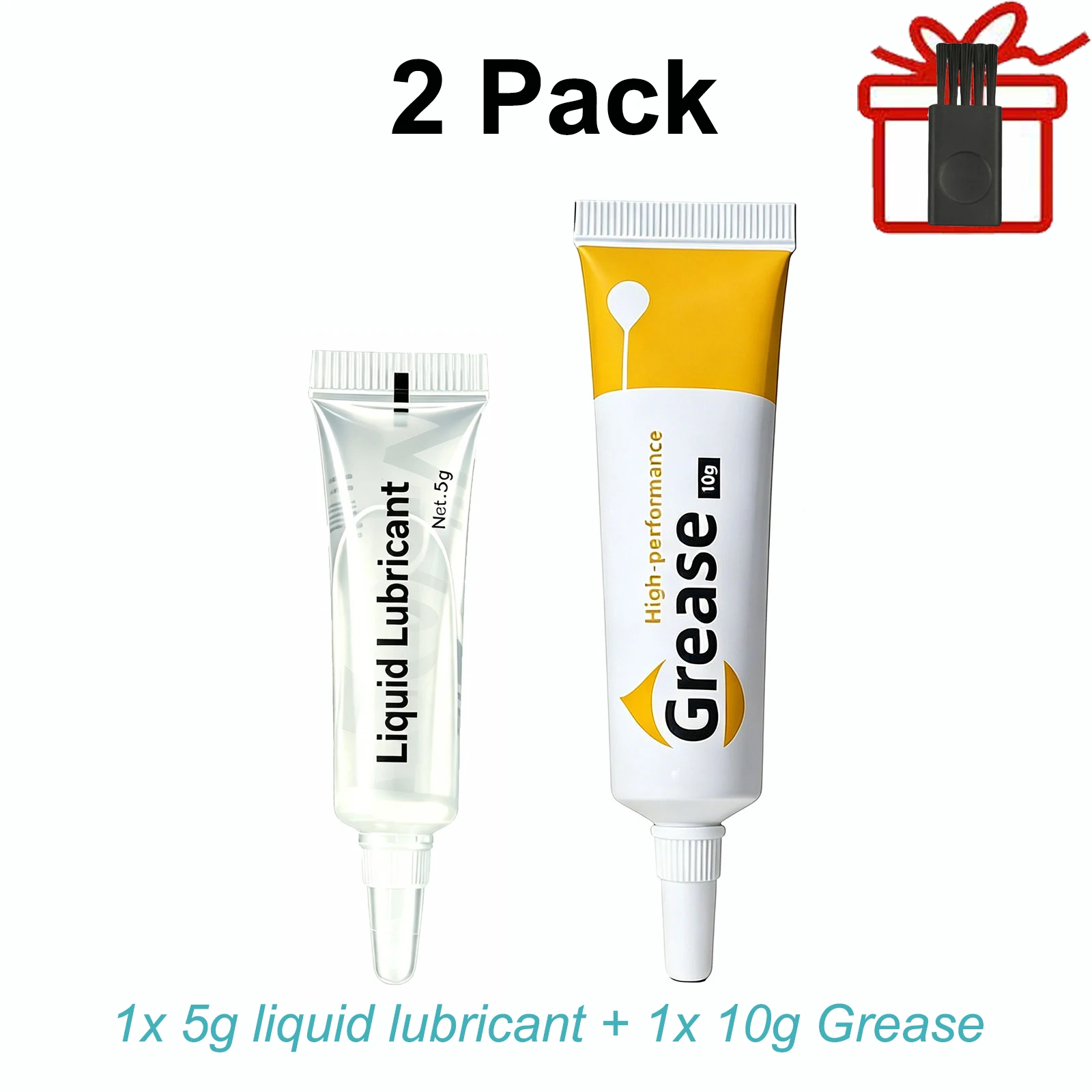 2-in-1 3D-Drucker Flüssigschmiermittel & Fett für Bambu Lab X1 P1 P2 H2D Creality Ender 3 K1 X Y Z Achsenlager Kunststoffschonend