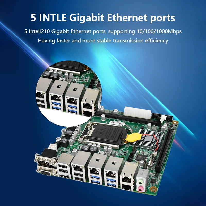 محور التحكم EIP EITX-7588 اللوحة الأم الصناعية 1151 Pin 5-Port Visual Support ATX أو DC Powered Server #3