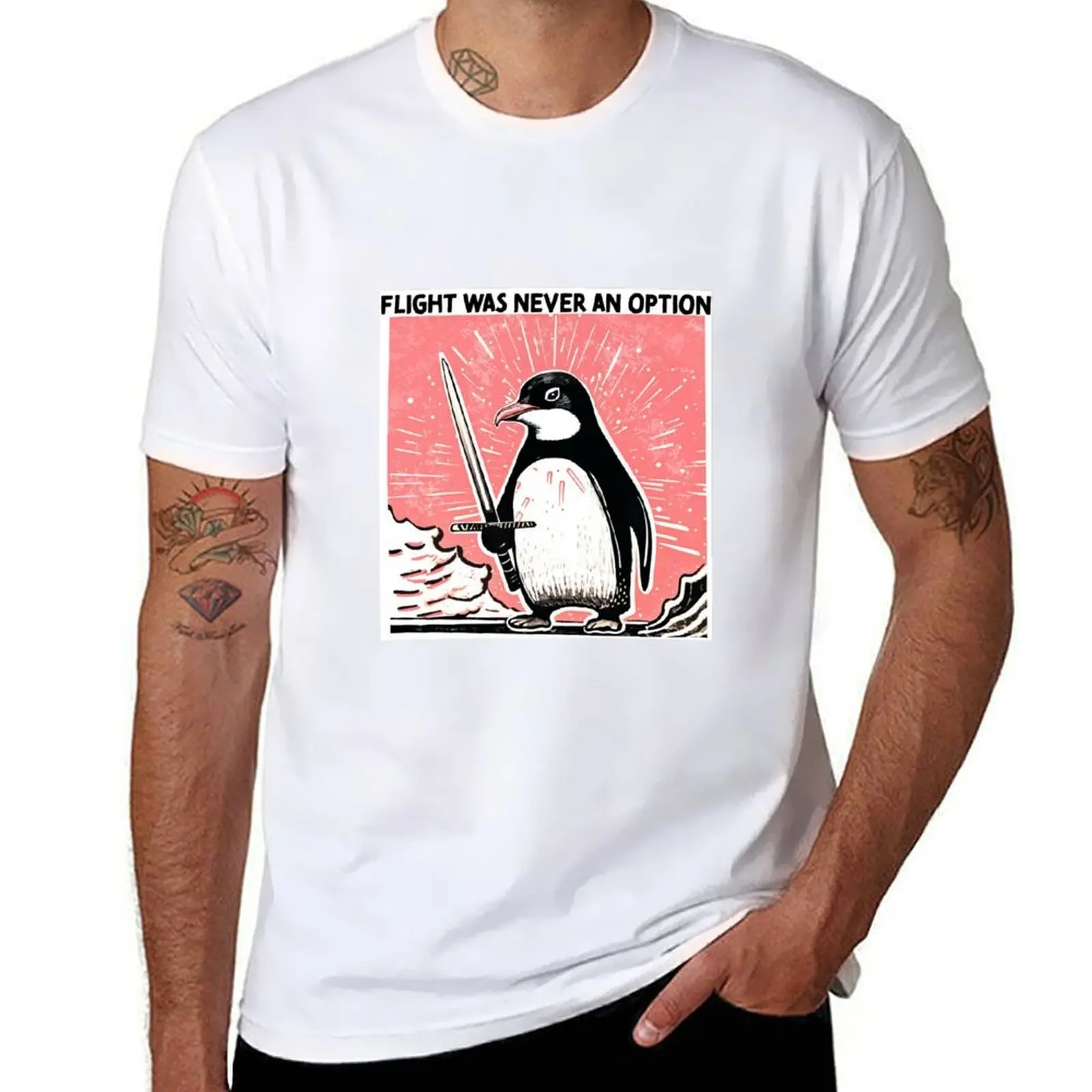 

Penguin with sword, flight was never an option T-Shirt t shirts for man graphic funny t shirt for man T-Shirt