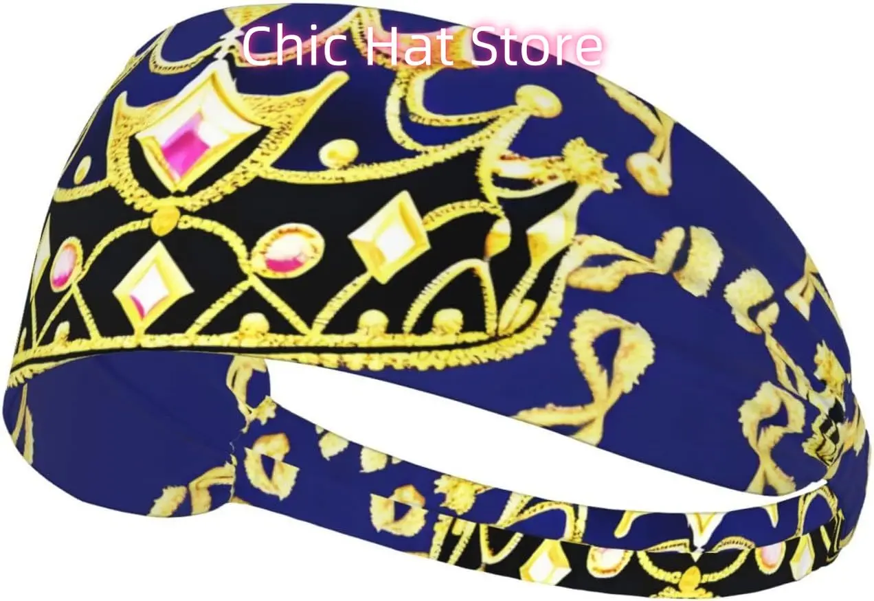 

Fantasy Tiara Elastic Exercise Headband, Fitness Exercise Yoga Cycling Headband, Outdoor Sports Elastic Sweat-Absorbing Headband