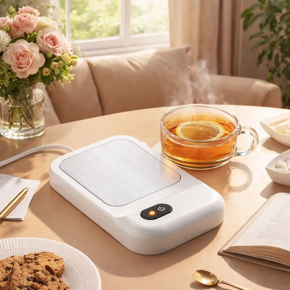 Intelligent Electric Cup Warmer Energy Saving Anti-slip Base Cup Heating Pad Rapid Warming Low Noise Thermostatic Heating Pad