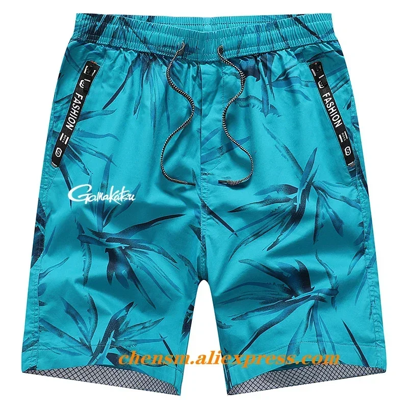 

Gamakatsu Breathable Fishing Shorts Men Multi-pocket Quick Dry Fishing Clothes Beach Shorts Cycling Pants Elastic Waist Summer