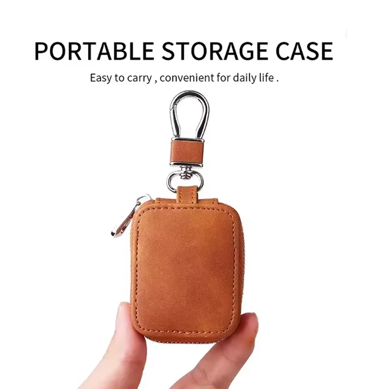 1PC Earphone Bag With Zipper PU Data Cable Coin Purse Travel Earphone Case  For Wireless Earbudshome Small Item Organizer