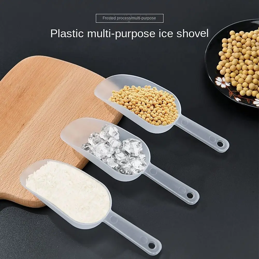 Durable Frosted Flour Scoop Kitchten Tool Plastic Rice Grains Shovel Ice Shovel Dessert Buffet Coffee Tea