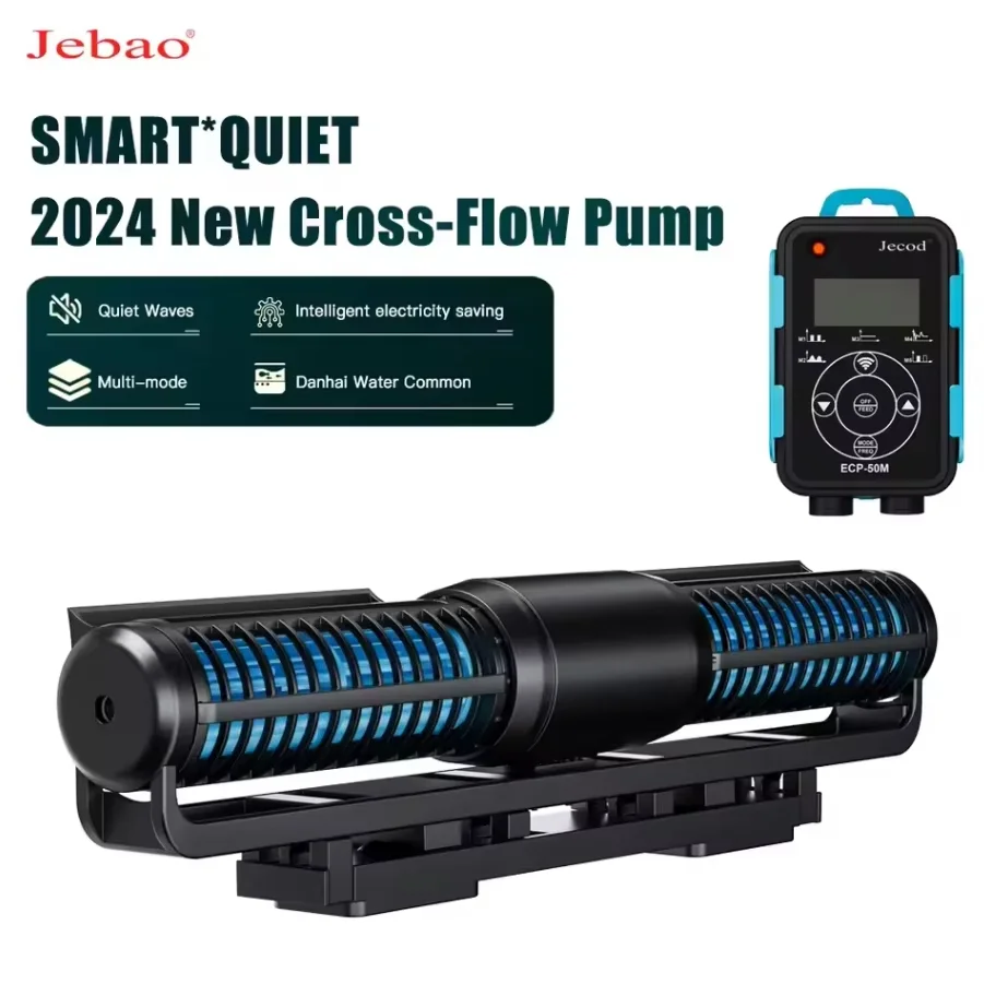 Jebao Jecod ECP Smart Cross Flow Pump WIFI Bluetooth LCD Control Aquarium Wave Circulation Pump Ultra Quiet For Reef Fish Tank