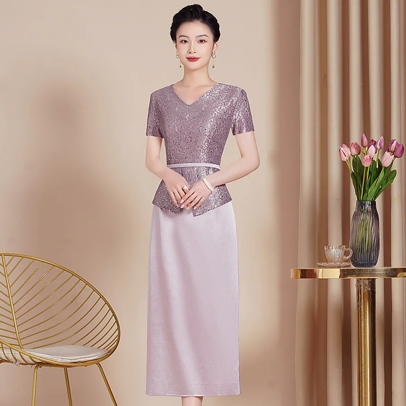 Yourqipao-شيونغسام صيني تقليدي للنساء ، فستان حفلة ، أكمام طويلة ، أم العروس ، ضيف حفل زفاف ،