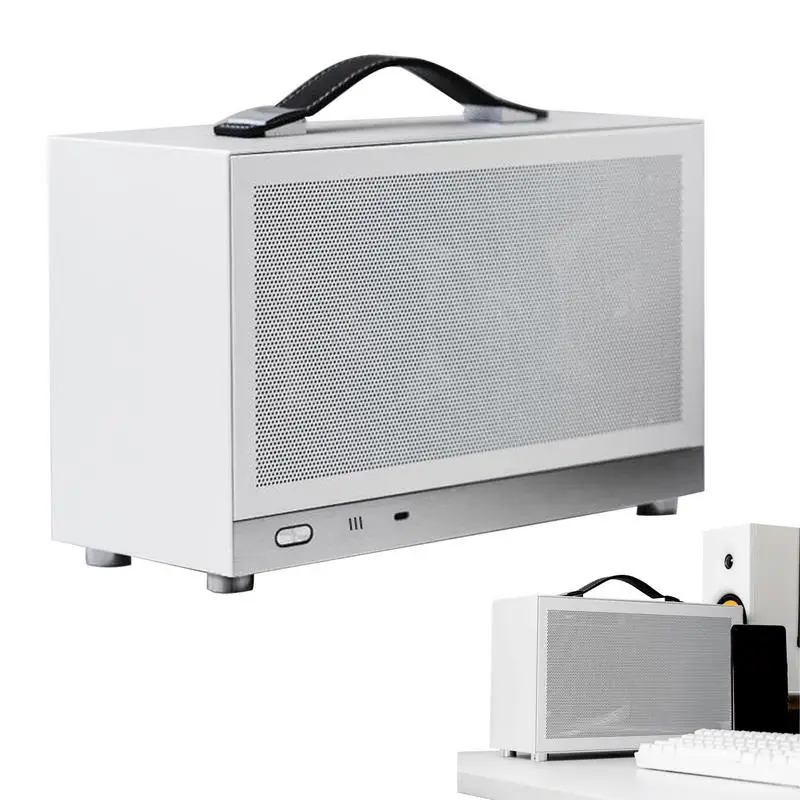 Computer Host Case Ultra-Small Mini Portable ITX Chassis Easy To Use PC Case With Four-Sided Heat Dissipation Hole