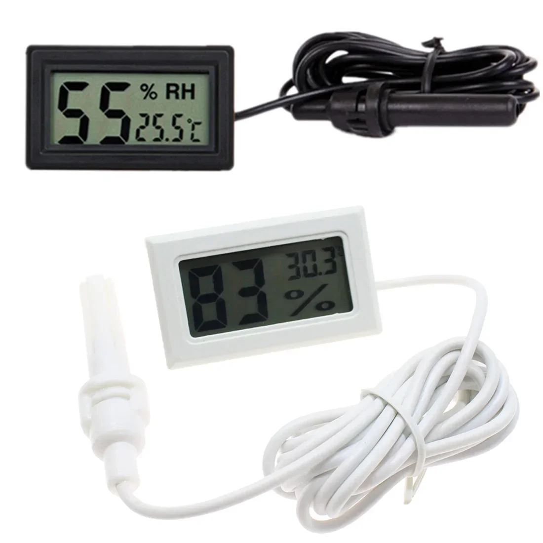 

Mini LCD Digital Thermometer Used for Freezer Temperature 50 110 Refrigerator Thermometer Indoor and Outdoor Waterproof Probe