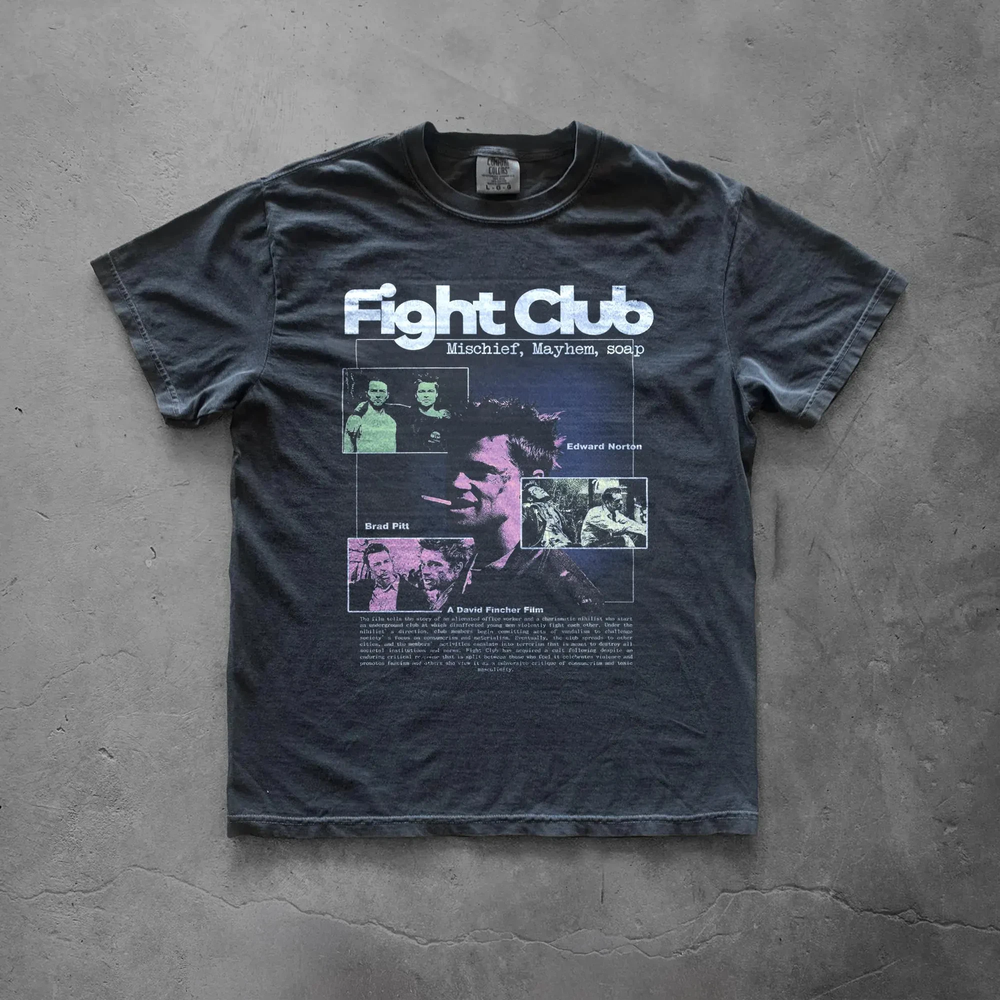 Summer Women's Fight Club  Print T-shirt Unisex Cotton and Breathable Short Sleeve Streetwear Oversized Loose Casual