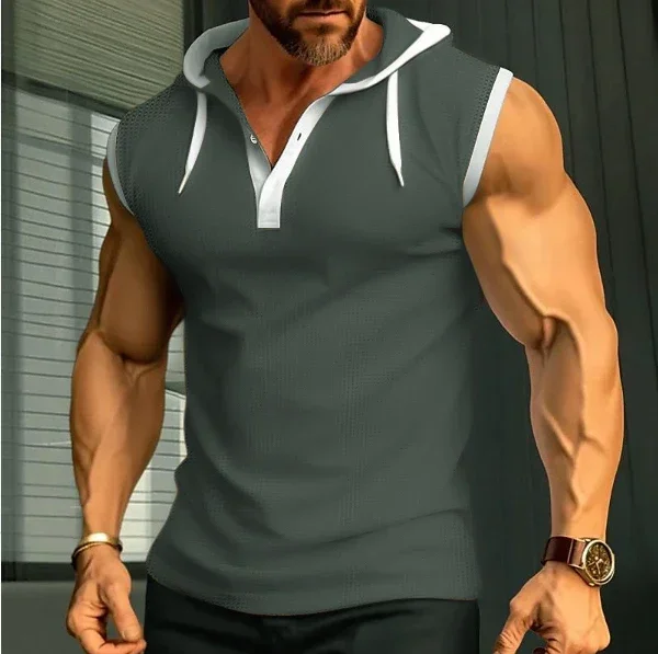 

Популярные жилеты без рукавов для тренировок по плеча в Европе и Америке, тяжелые летние спортивные дышащие повседневные жилеты для фитнеса