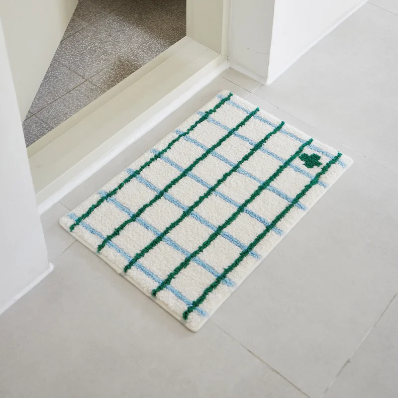 VIKAMA Simple And Fresh Bathroom Floor Mat Soft Non-Slip Bedroom Living Room Carpet Bathroom Porch Door Mat Home Decoration