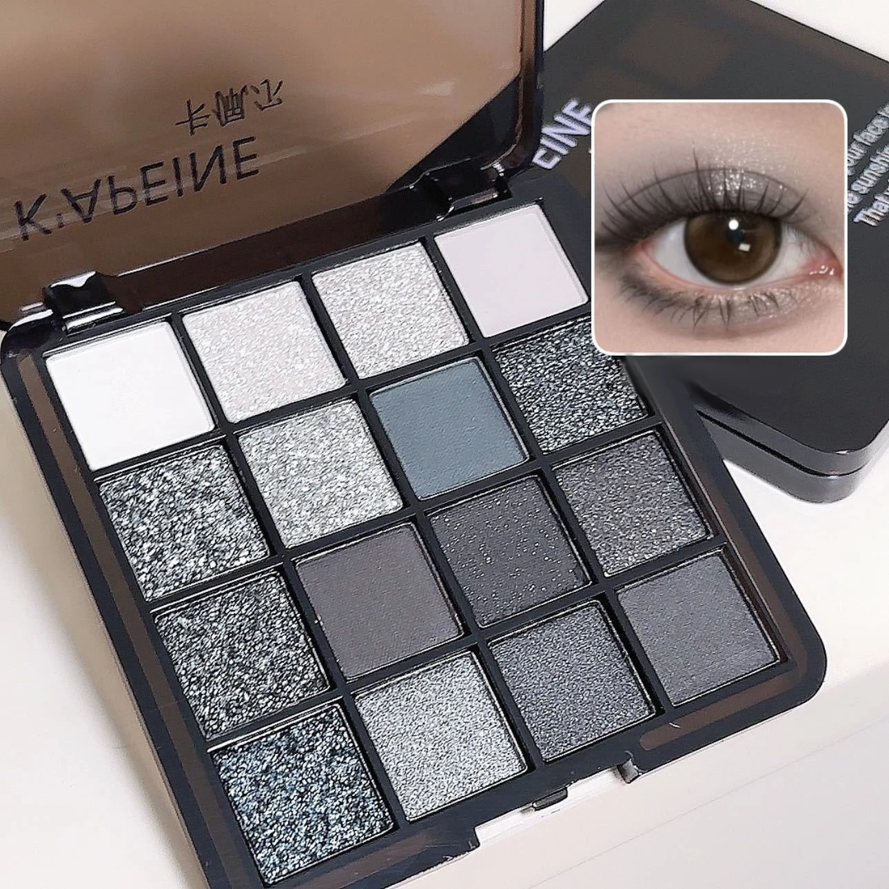 Paleta de sombras de 16 cores Smoky Dark Punk Pearl Matte Metallic Eye Makeup