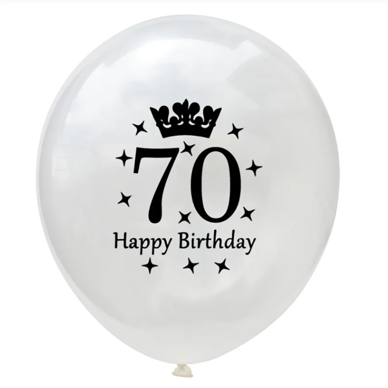 5Pc Happy Birthday Decoration Gold Rose Black 16 18 30 50 60 70 80 90 Years Birthday Party Digital Ballon Latex Party Supplies