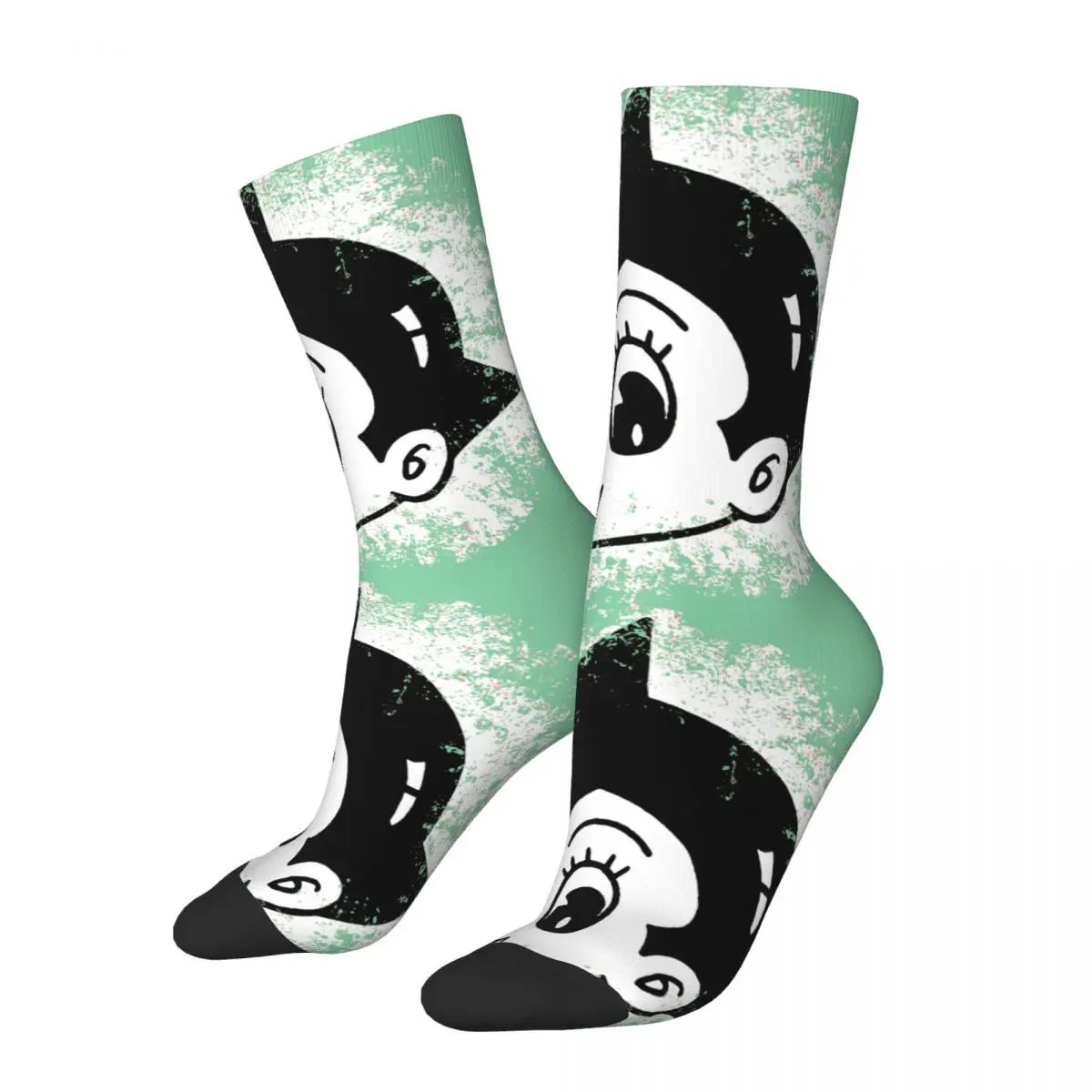 Funny Crazy Compression Sock for Men Vintage Astroboy Hip Hop Vintage Tetsuwan Atom Anime Astro Boy Manga Printed Boys Crew Sock