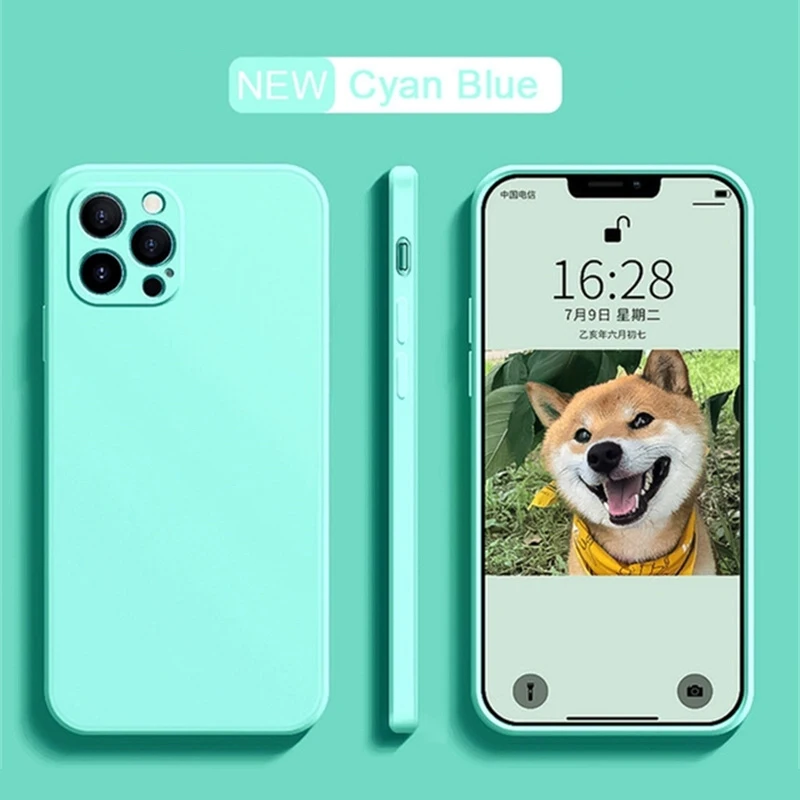 Luxe Vloeibare Siliconen Schokbestendige Case voor iPhone 17 11 12 13 14 15 Pro Max 7 8 15 Plus X XS XR Max Mini Back Soft Cover Funda