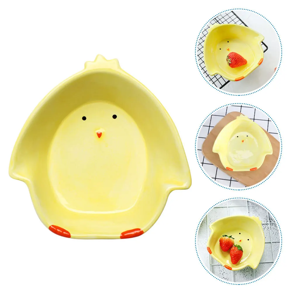 

Ceramic Bowl Cute Adorable Design Round Edges Salad Dessert Snack Soup Bowl for Home Use Home Tableware Household Tableware