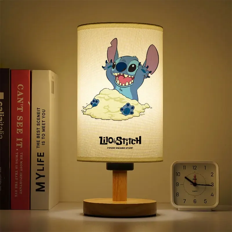 Stitch lampu Mini Disney bintang bayi Mini lucu kartun kamar anak-anak pelajar tiga warna peredupan 5W-LED hadiah lampu malam