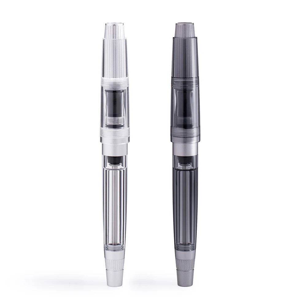 Natami Vacuum Filling Fountain Pen Fine /No.6 Nib Titanium & Acrylic  Writing Office Business ， Writing Office Business Gift Pen