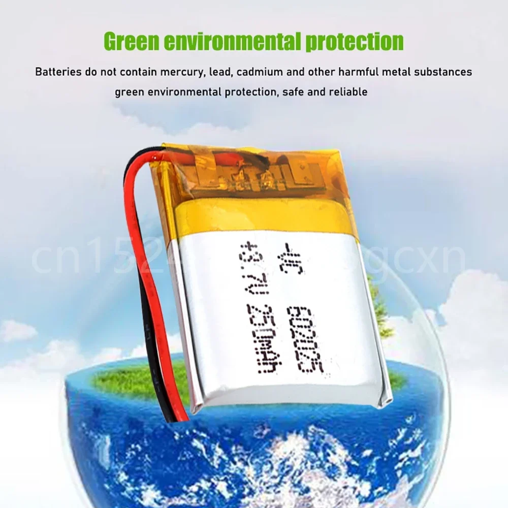 3,7 V 250 mAh 602025   Celle della batteria ricaricabili agli ioni di litio Li-Po ai polimeri di litio per Mp3 MP4 MP5 GPS PSP mobile bluetooth