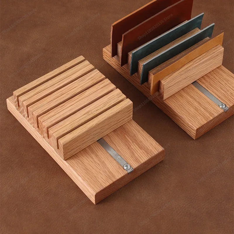 For Adjustable Pitch Edge Oil Rack, Red Oak, Handmade DIY Leather Leather Carving Tool, Drying Edge Oil 4878