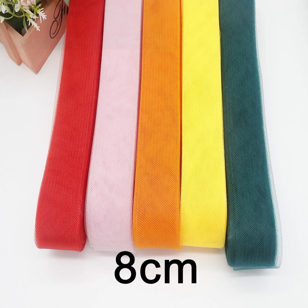 8cm Soft Horsehair Braid for Polyester Boning Crinoline Sewing Wedding Dress / Formal Dress Sewing Accessories 50Yard/Lot