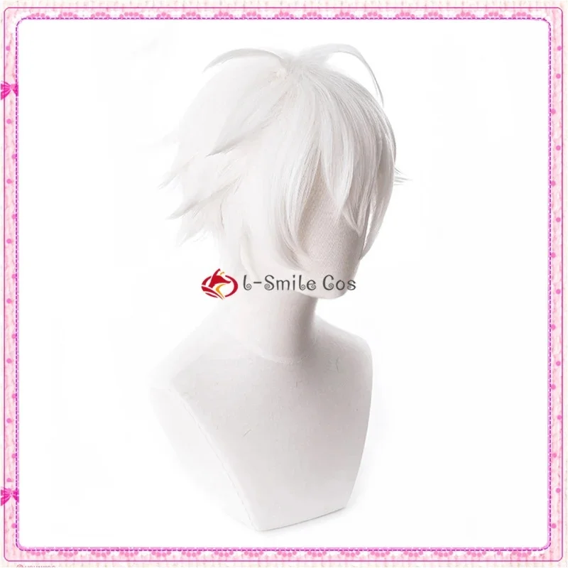 x;3,f6'b7\g,Aohitsugi Samatoki Wig DRB HypnosisMic Cosplay Anime Short White Hair Heat Resistant Wigs + Wig5;h7'b8\f,4/ view 3