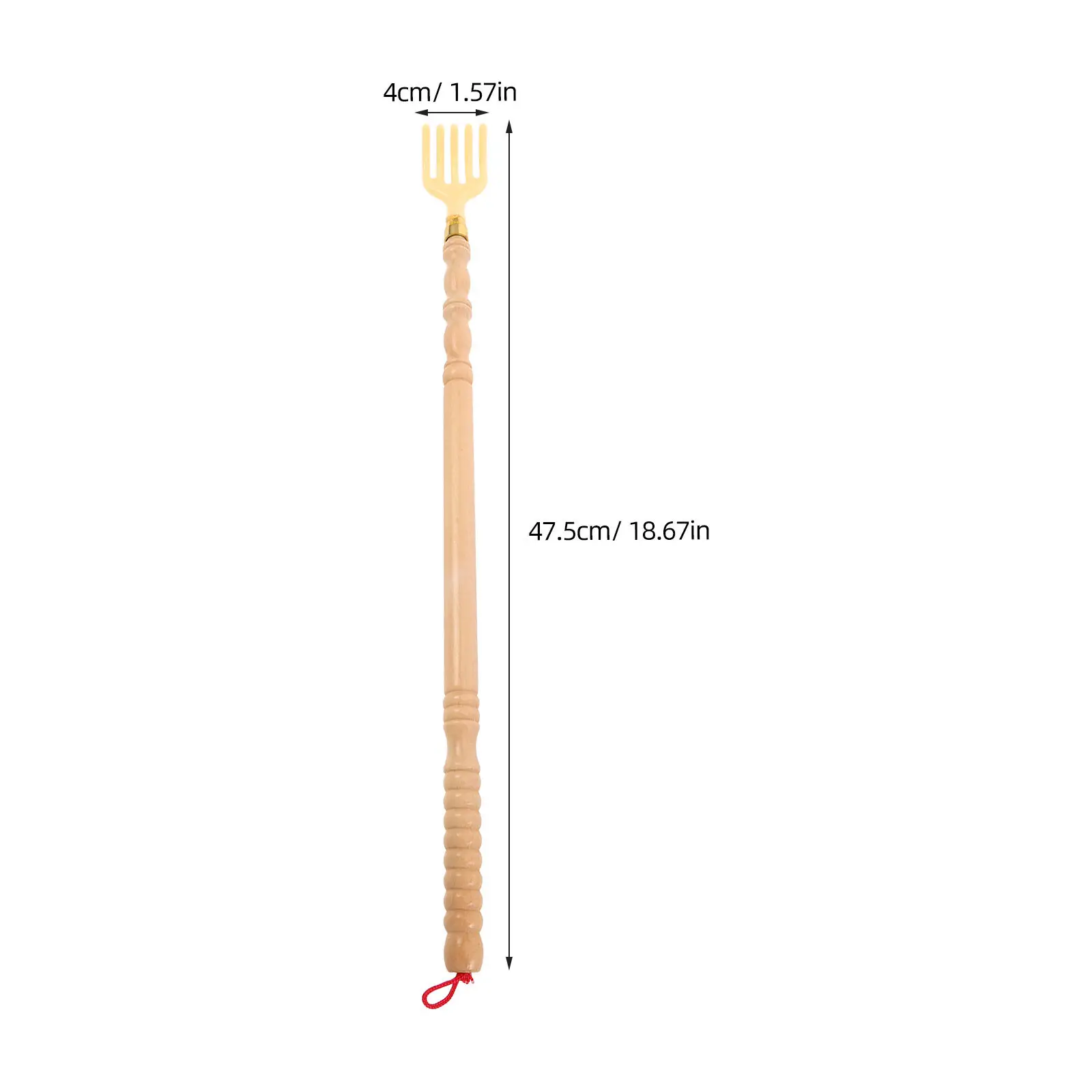 Wooden Back Scratcher 18.7 Long Handle Natural Wood Scratch Tool Handheld Ergonomic Design Portable Back Itch Relief for Men