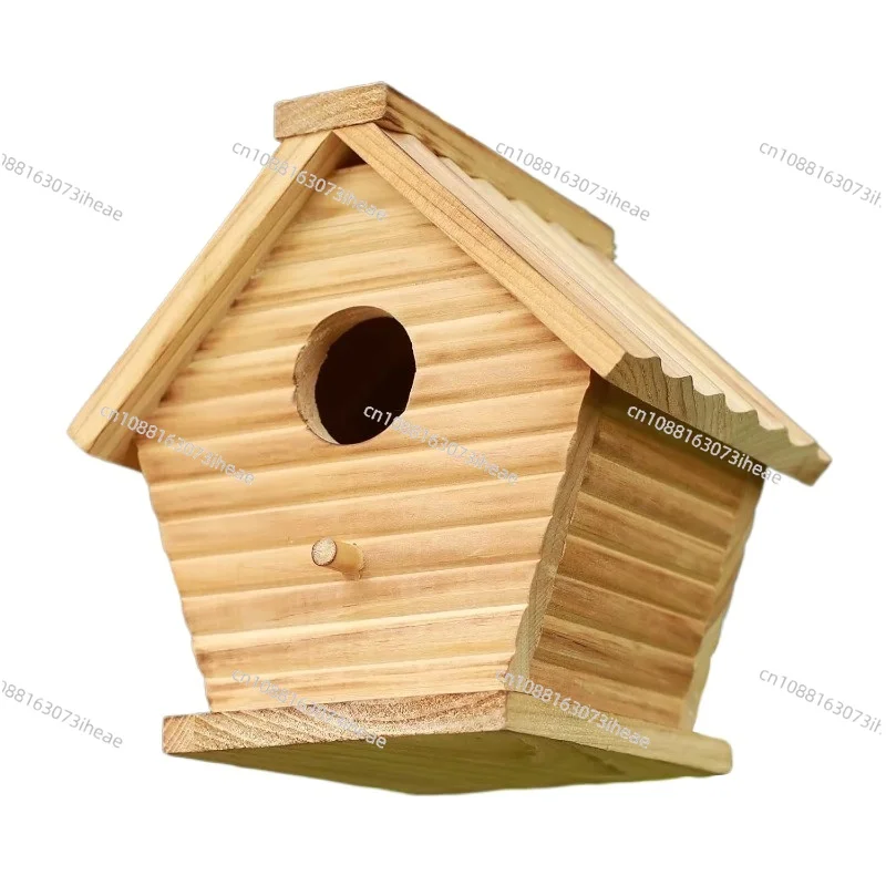 Country aviary Hanging wooden aviary Blue bird Easy cleaning Ventilation button Outdoor aviary
