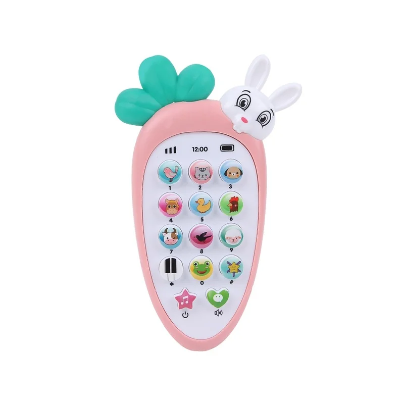 Kid Cartoon Mobile Phone Electronic Toy Cute Telephone Educational Learning Toys Music Sound Machine Baby Infant Gift for Kids