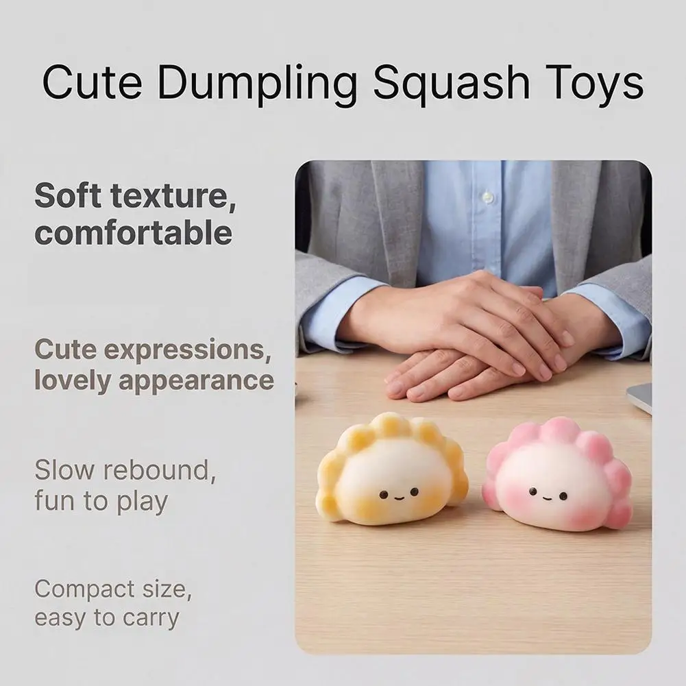 Squishy Simuliertes Knödel-Stressabbau-Spielzeug, weiches sensorisches Fidget-Quetschspielzeug für Teenager, Studenten, Büroangestellte, Partygeschenk – Detail 13