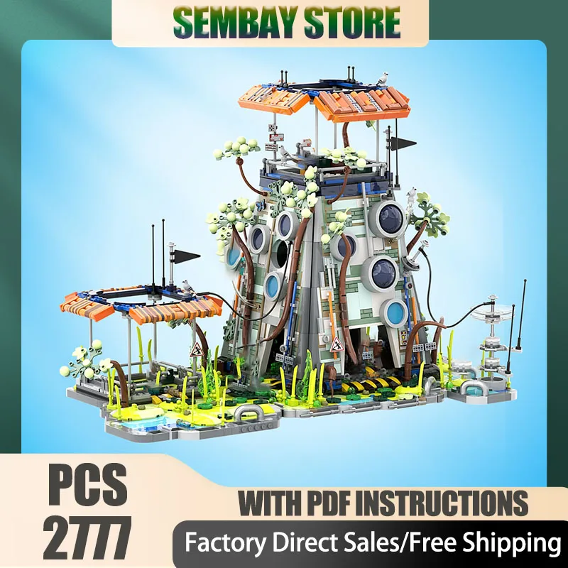 

Popular Game Model Moc Building Bricks Modular Neon Wastes Model Technology Blocks Christmas DIY Toy Construction Holidays Gift