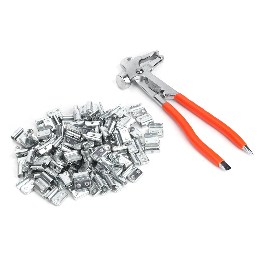 100pcs 10g 0.35oz Aluminium Alloy Clip on Hook Wheel Weight Balance P-Style Auto Tire Repair with Balance Pliers