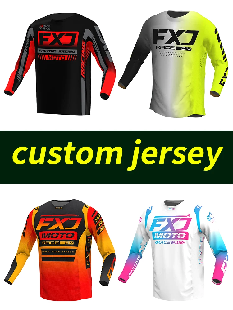 child new Cycling jersey long sleeved motocross cross mx downhill white pink woman girl child customization design name number