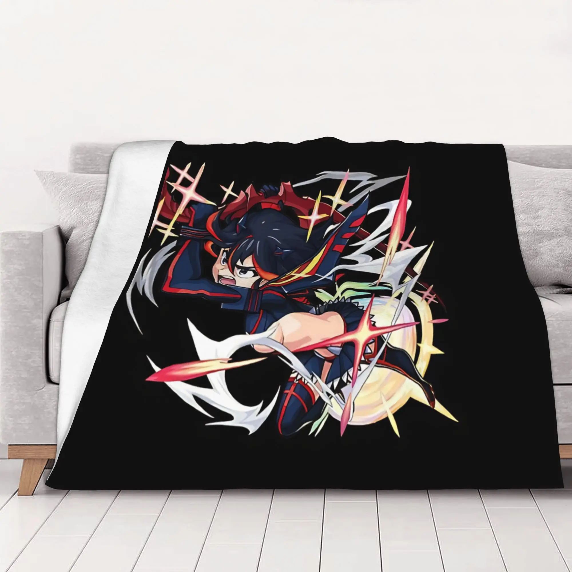 1PC Home Cutecore punk combat  Kill la Kill Blanket Super Cosy Plush Home Living Room Sofa Halloween