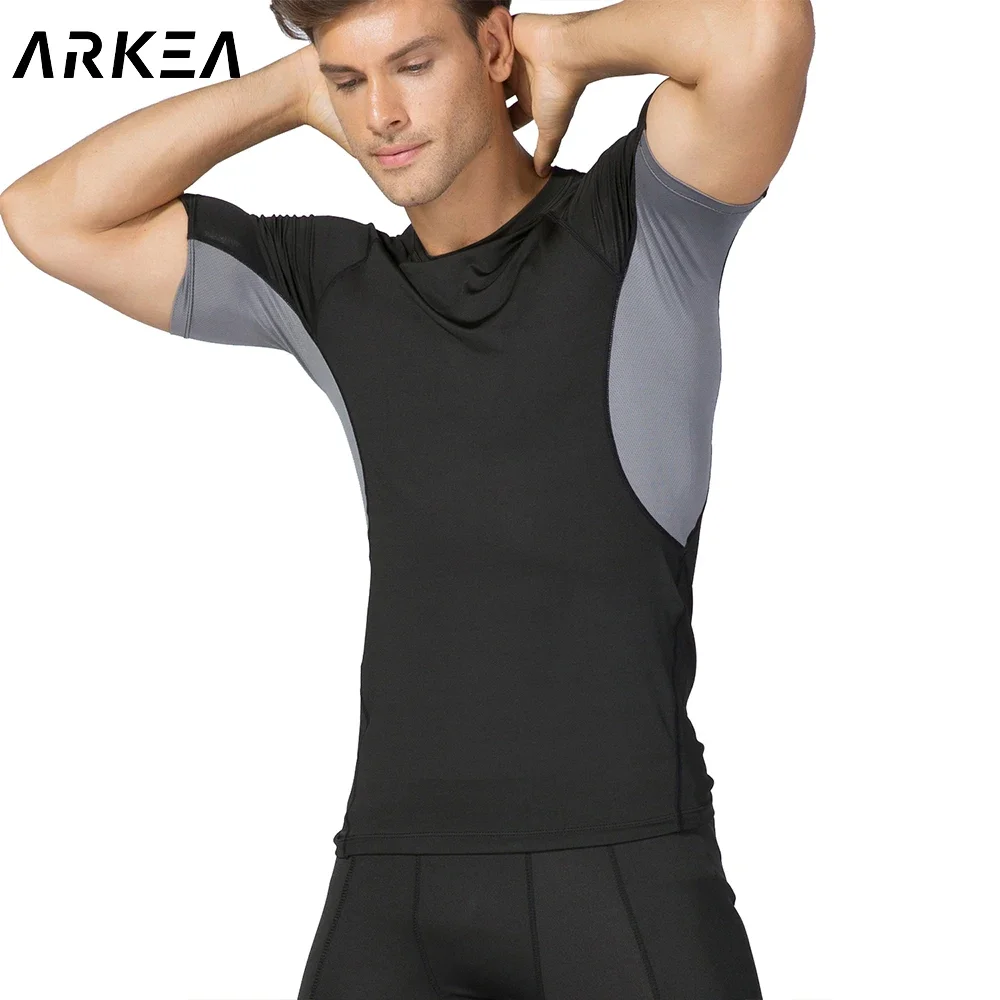 

2024 Men's Running Shirt short Sleeve Gym Compression Bodybuilding T-Shirt Men Quick-drying Stretchy Fitness Sport Tights