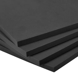4pcs Black EVA Foam Sheets Spone Foam 10mm Thick 10x10 Inch Craft EVA Sheets DIY Handmade Model Making Material