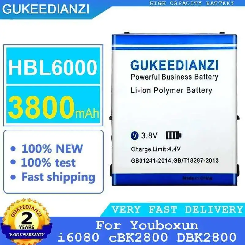 

Long Lasting Environmentally Friendly Portable Data Terminal Battery HBL6000 3800Mah For Youboxun I6080 Cbk2800 DBK2800