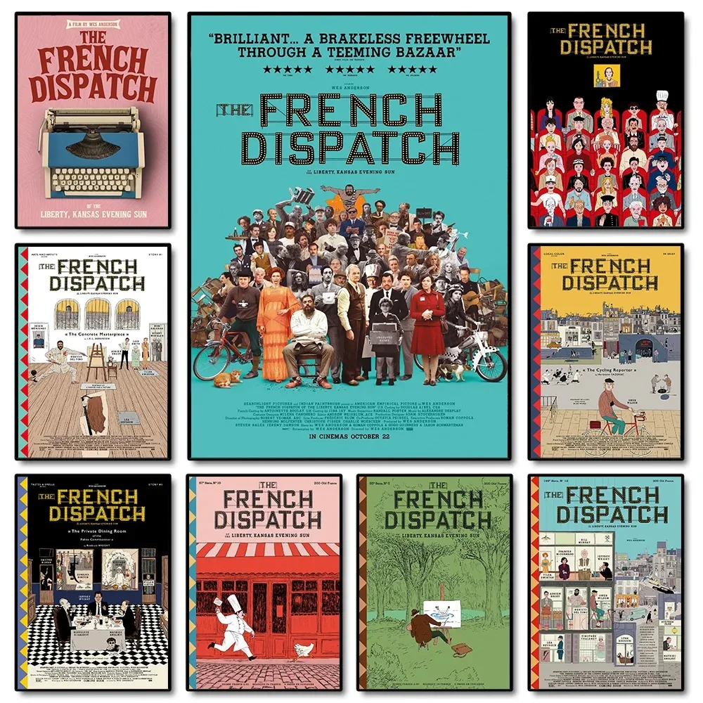 The French Dispatch Classic Wes Anderson Movie Poster Canvas Painting HD Printed Wall Art Pictures Home Room Decor Gift