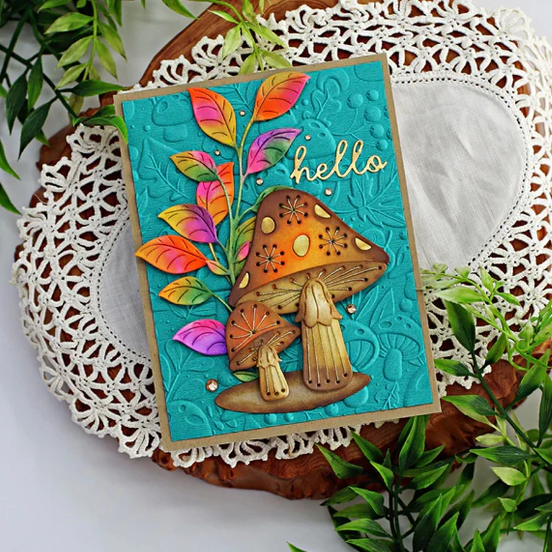 2024 New Mushroom Harvest 3d Embossed Folder For Diy Art And Crafts Clipbook Embossed Paper Card Production