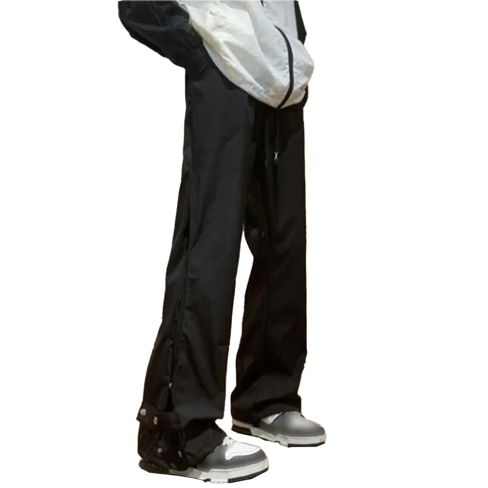 

Men's Fashionable Korean Style Solid Cargo Trousers: Slim Fit With A Loose Feel, Ideal For Streetwear And Versatile Outfits