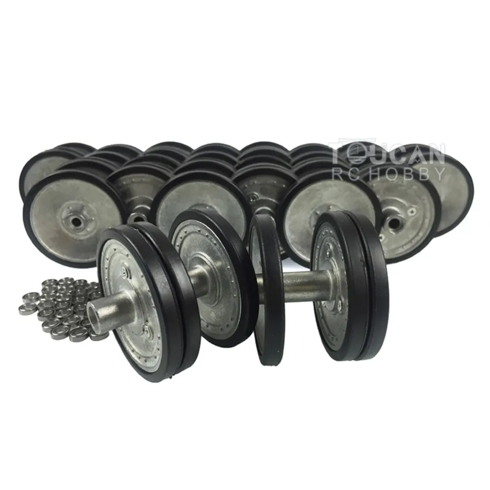 米国販売 ヘンロン 1/16 ドイツ軍 タイガーI 3818 パンサー 3819 RC戦車 メタルロードホイール（リム付き）