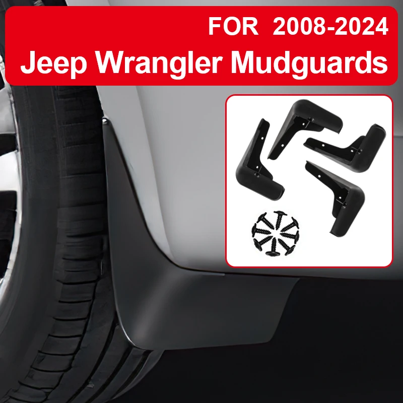 

Аксессуары для Jeep Wrangler 2008-2024, брызговики из ТПЭ, оригинальный дизайн, защита от снега и песка