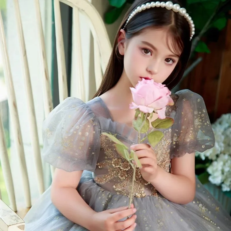 

Girls Teenagers' Luxury Weddings Elegant Party Dresses For Special Events Christening 7 8 9 10 12 Years Child Junina Fluffy Dres