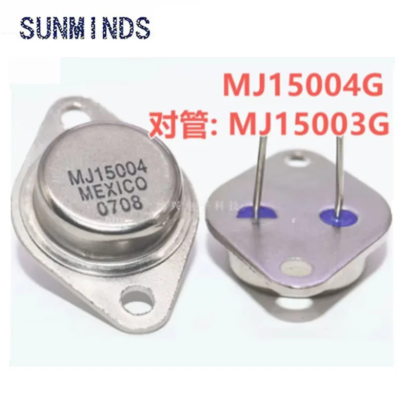 2PCS MJ15003G MJ15003 NPN Triode Gold Sealed Tube 140V20A TO-3 Pair Tube MJ15004G MJ15004