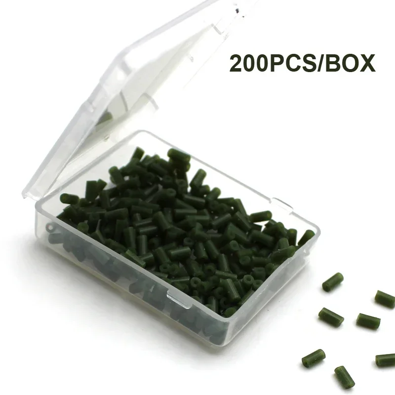 200 stücke Karpfen Angeln Zubehör Haken Silikon Schlauch Anti-tangle Rig Schläuche für Sicherheit Blei-clip System Methode Feeder angeln