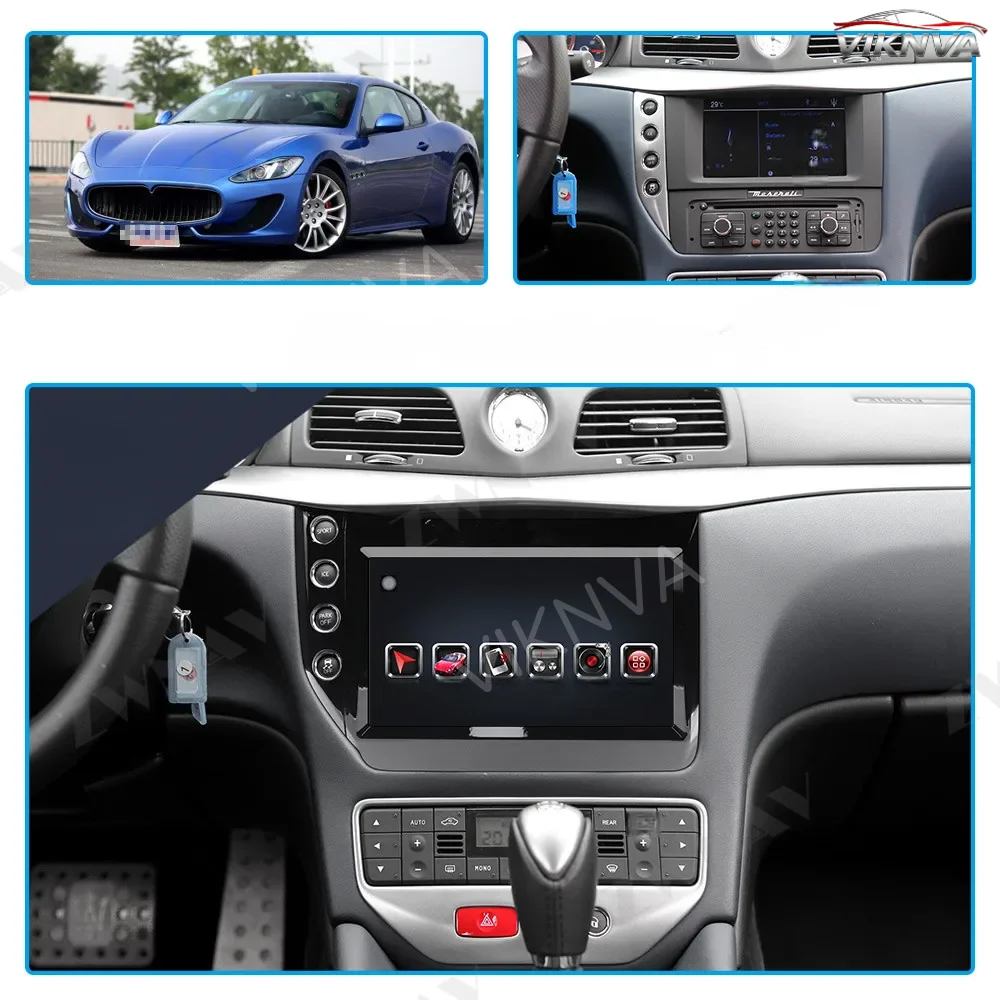 Car Aircon Board For Maserati GT GranTurismo 2007-2017 Screen Carbon Fiber Multimedia Android Player GPS Navigation Head Unit