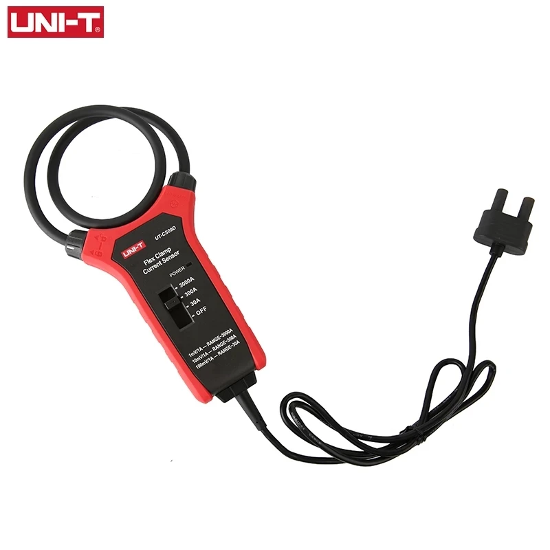 UNI-T-AC Corrente Flexível Clamp Meter, Medidor de Freqüência, Sensor Flex, UT206B, UT208B, UT-CS09D, 3000A